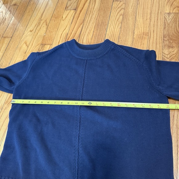 Tuckernuck Navy Blue Cotton Knit Sweater Size Small - Picture 7 of 7
